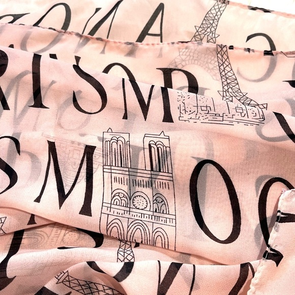 Parisian 100% Silk Scarf Made in Paris, France - Picture 6 of 8